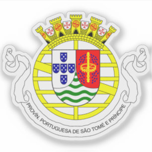 Wapen van Sao Tomé en Principe (1951-1975) Sticker