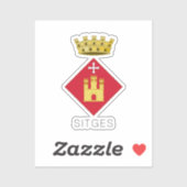 Wapen van Sitges, Catalonië (ESP) Sticker (Vel)