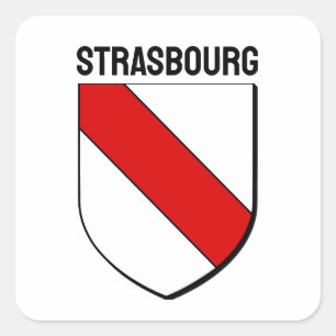 Wapen van Straatsburg, Frankrijk Vierkante Sticker