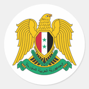 Wapen van Syrië Ronde Sticker