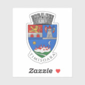 Wapen van Timișoara, Roemenië Sticker (Vel)