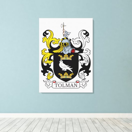 Wapen van Tolman Canvas Afdruk (Insitu (Houten vloer))