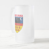 wapen van transsylvanië matglas bierpul (Voorkant links)
