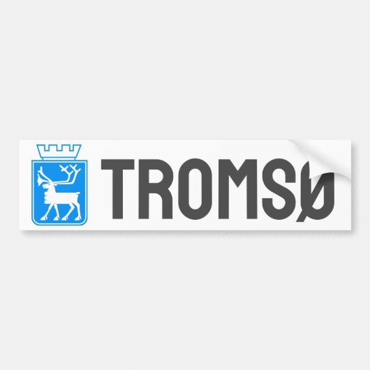 Wapen van Tromsø, NOORWEGEN Bumpersticker (Voorkant)