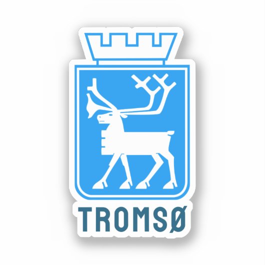 Wapen van Tromsø, NOORWEGEN Sticker (Voorkant)