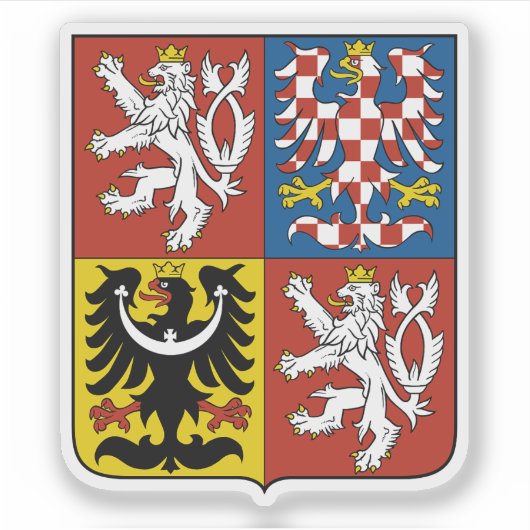 Wapen van Tsjechië Sticker (Voorkant)
