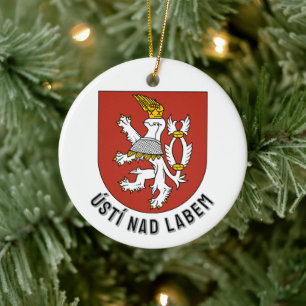 Wapen van Ústí nad Labem, Tsjechië Keramisch Ornament