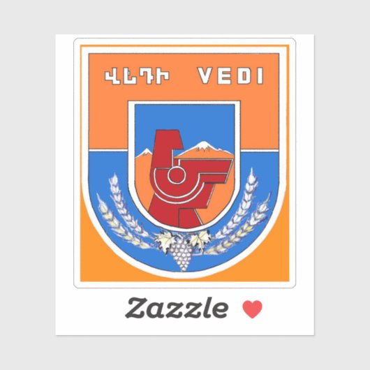 Wapen van Vedi, Republiek Armenië Sticker (Vel)