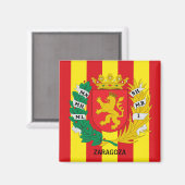 Wapen van Zaragoza, SPANJE Magneet (Voorkant / Achterkant)
