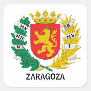 Wapen van Zaragoza, SPANJE Vierkante Sticker