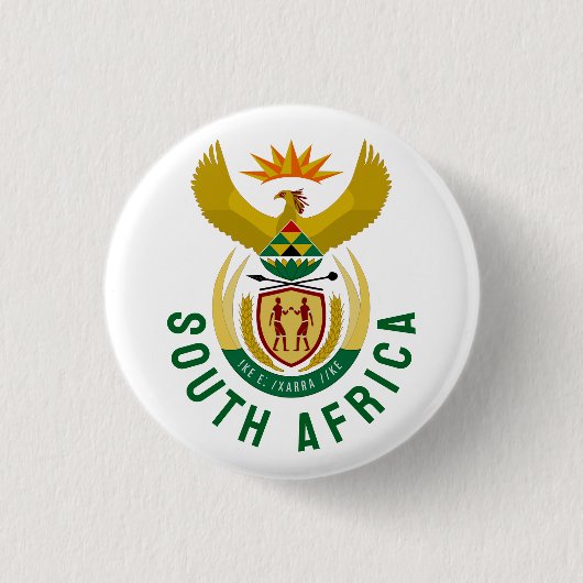 Wapen van Zuid-Afrika Ronde Button 3,2 Cm (Voorkant)