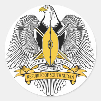 Wapen van Zuid-Soedan Ronde Sticker