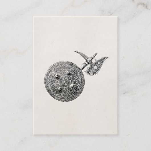 Wapenbekleding Ax schildvuurwapens Visitekaartje (Voorkant)