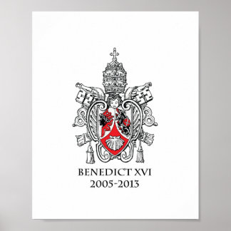 Wapenbekleding van paus Benedictus XVI Poster