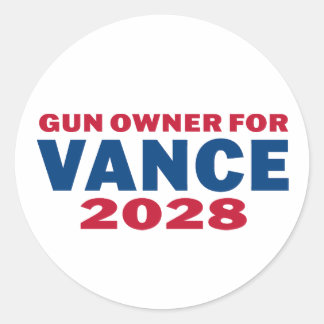 Wapenbezitter voor Vance 2028 Ronde Sticker