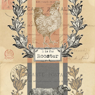 Wapenhuisschoen en Briefkaart met roosterleeftijd  Tissuepapier