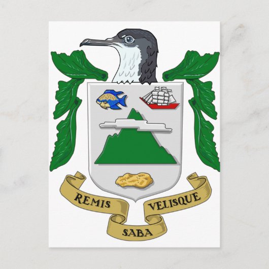 Wapenjassen Saba Briefkaart (Voorkant)