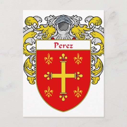 Wapenklep Perez (gemanteld) Briefkaart (Voorkant)