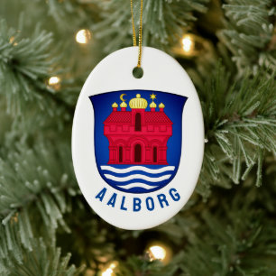 Wapenmantel Aalborg - DENEMARKEN Keramisch Ornament