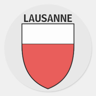 Wapenmantel Lausanne, ZWITSERLAND Ronde Sticker