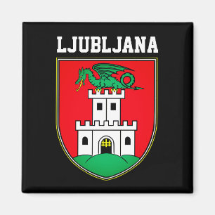 Wapenmantel Ljubljana - SLOVENIË Magneet