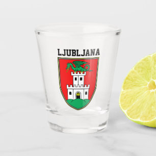 Wapenmantel Ljubljana - SLOVENIË Shot Glas