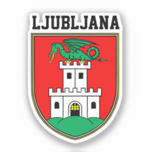 Wapenmantel Ljubljana - SLOVENIË Sticker