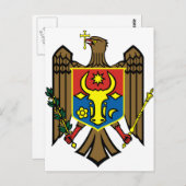 Wapenmantel Moldavië Briefkaart (Voorkant / Achterkant)