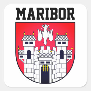 Wapenmantel van Maribor - SLOVENIË Vierkante Sticker