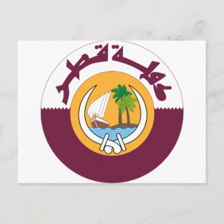 wapenmantel van qatar briefkaart