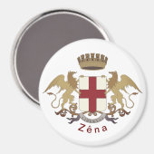 Wapenmantel van Zêna (Genova, Ligurië) Magneet (Voorkant / Achterkant)