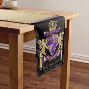 Wapenmonogram Emblem Golden Lion Shield Korte Tafelloper