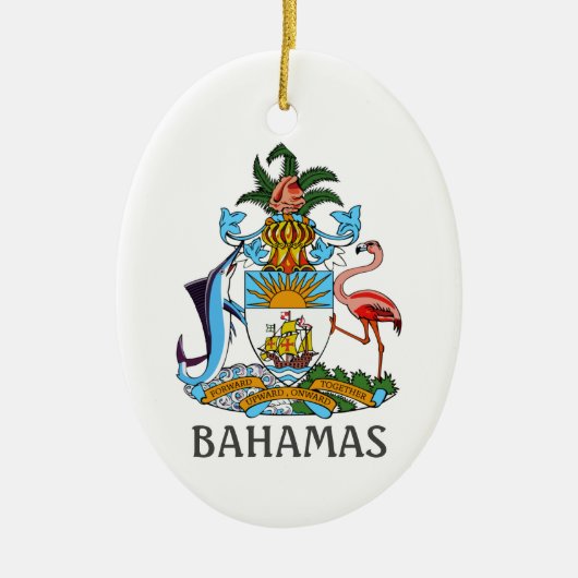 Wapenmunt - Bahama's Keramisch Ornament (Voorkant)