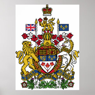 Wapenmunt Canada Officiële heraldry Symbol Logo Poster