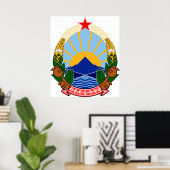 Wapenmunt Macedonië Officieel symbool heraldry Poster (Thuiskantoor)