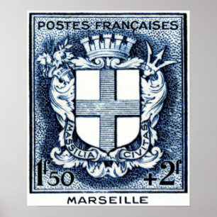Wapenmunt, Marseille Frankrijk Poster