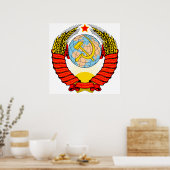 Wapenmunt officieel symbool heraldry van de Sovjet Poster (Keuken)