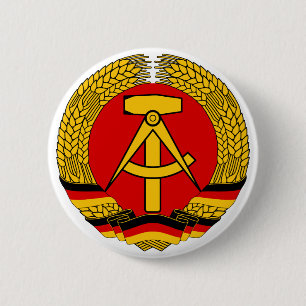 Wapenmunt Oost-Duitsland Officieel symbool heraldr Ronde Button 5,7 Cm