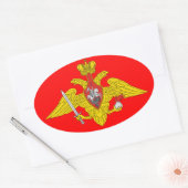 Wapenmunt Ovale Sticker (Envelop)