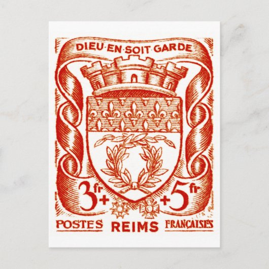 Wapenmunt, Reims Frankrijk Briefkaart (Voorkant)