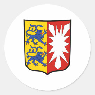 Wapenmunt Sleeswijk-Holstein Ronde Sticker