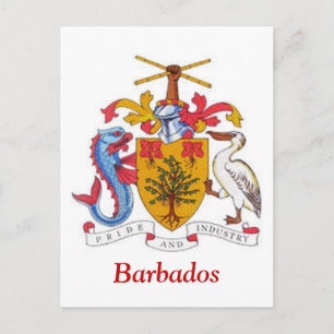 Wapenmunt van Barbados Briefkaart