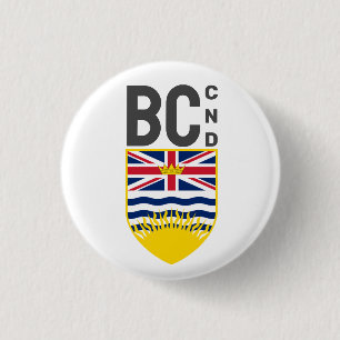 Wapenmunt van Brits Columbia - CND Ronde Button 3,2 Cm