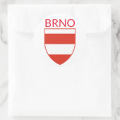 Wapenmunt van Brno - TSJECHIË Ronde Sticker (Tas)