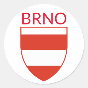 Wapenmunt van Brno - TSJECHIË Ronde Sticker