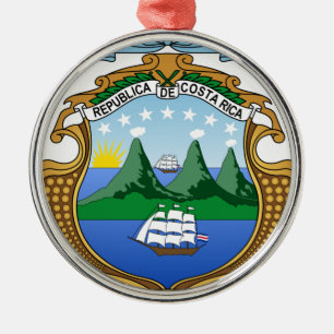 Wapenmunt van Costa Rica - Escudo de Costa Rica Metalen Ornament