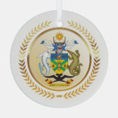 Wapenmunt van de Salomonseilanden Glas Ornament (Achterkant)