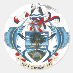 Wapenmunt van de Seychellen Ronde Sticker