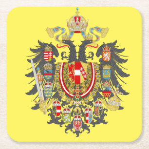 Wapenmunt van Habsburg Vierkante Kartonnen Onderzetter