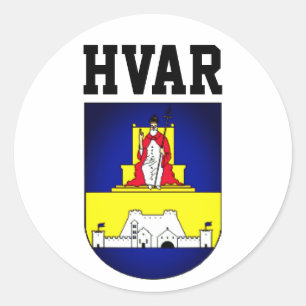 Wapenmunt van Hvar - Kroatië Ronde Sticker
